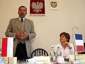  Od lewej: Wicemarszałek Sergiusz Karpiński i Wiceprzewodnicząca Martine Filleul 